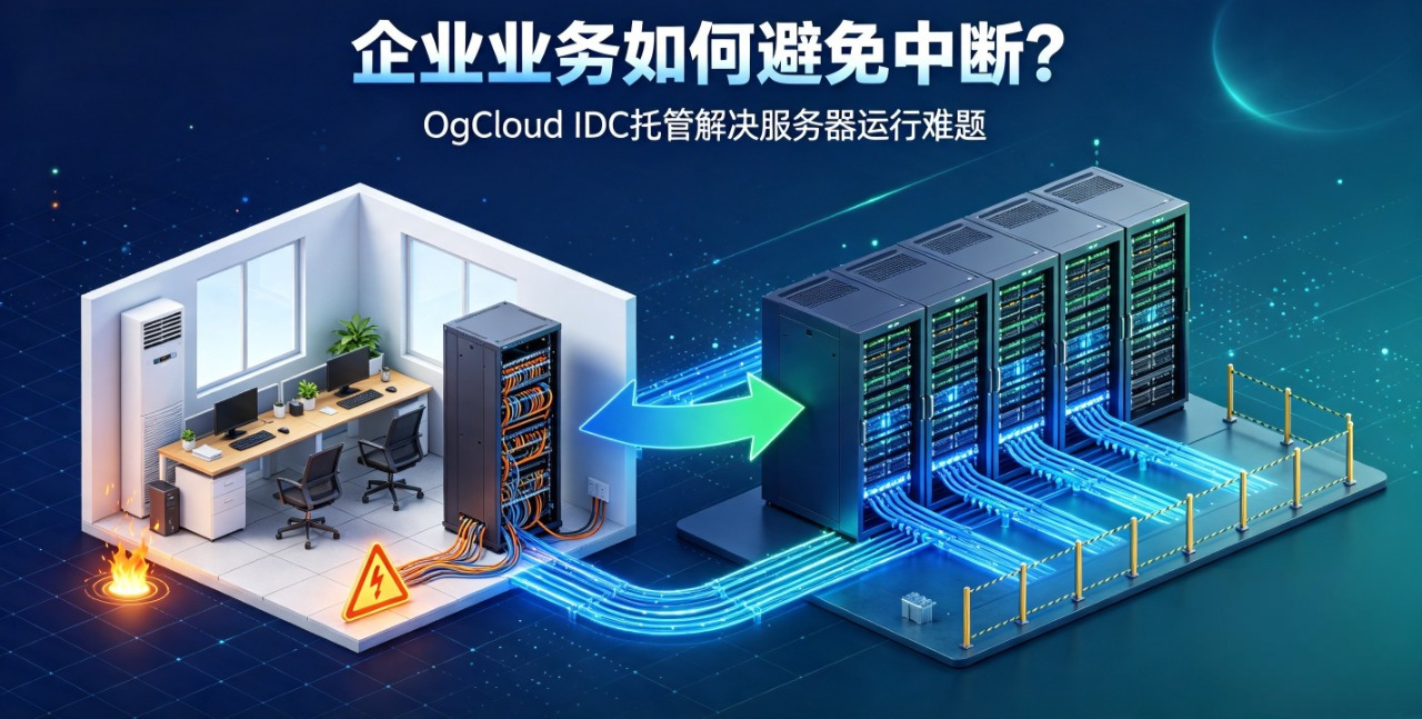 服务器频繁宕机中断?OgCloud IDC托管帮你搞定
