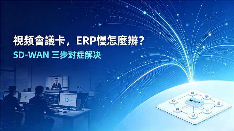 視訊會議卡頓、ERP 很慢怎麼辦？SD-WAN 三步對症解決