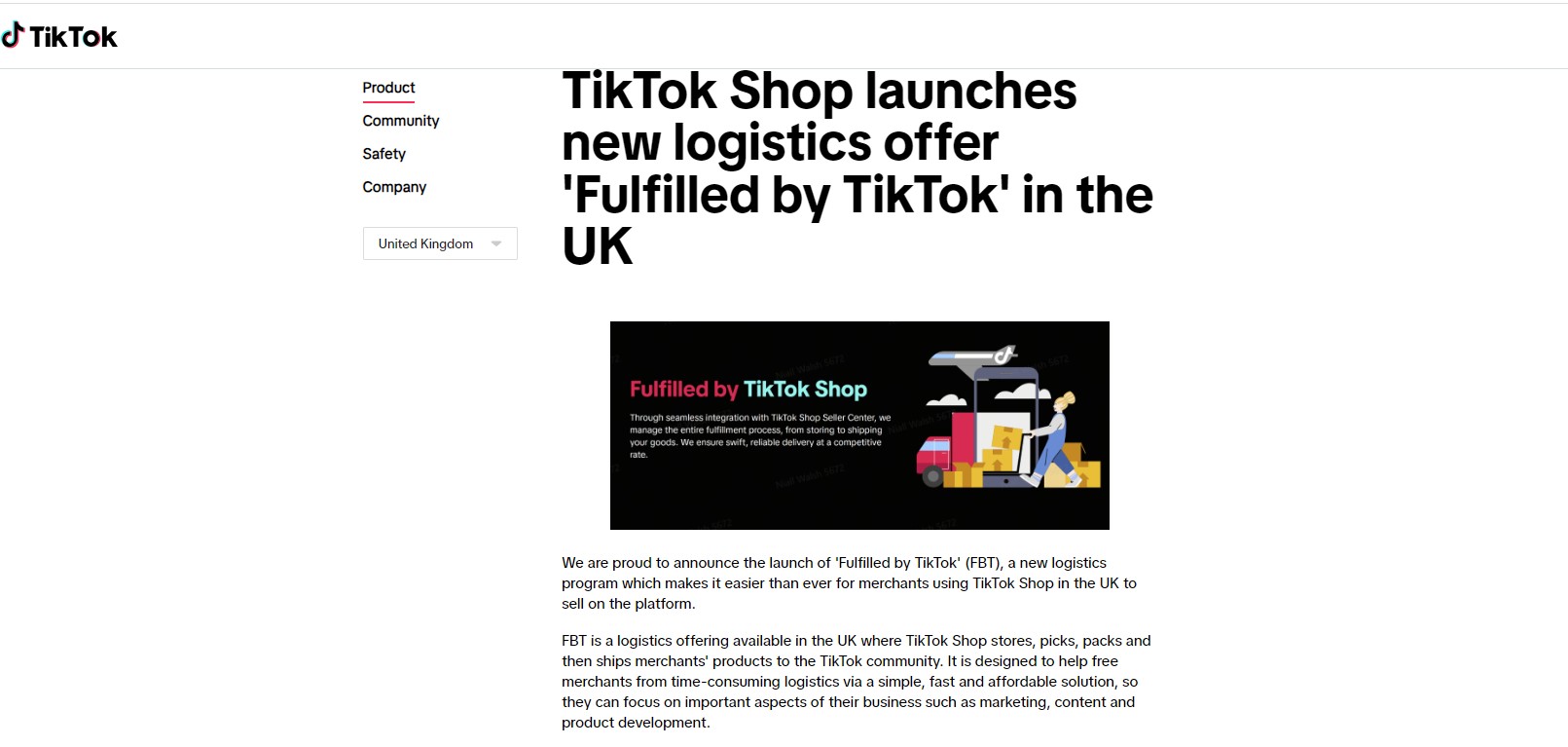 TikTok在英国推出FBT物流服务.jpg