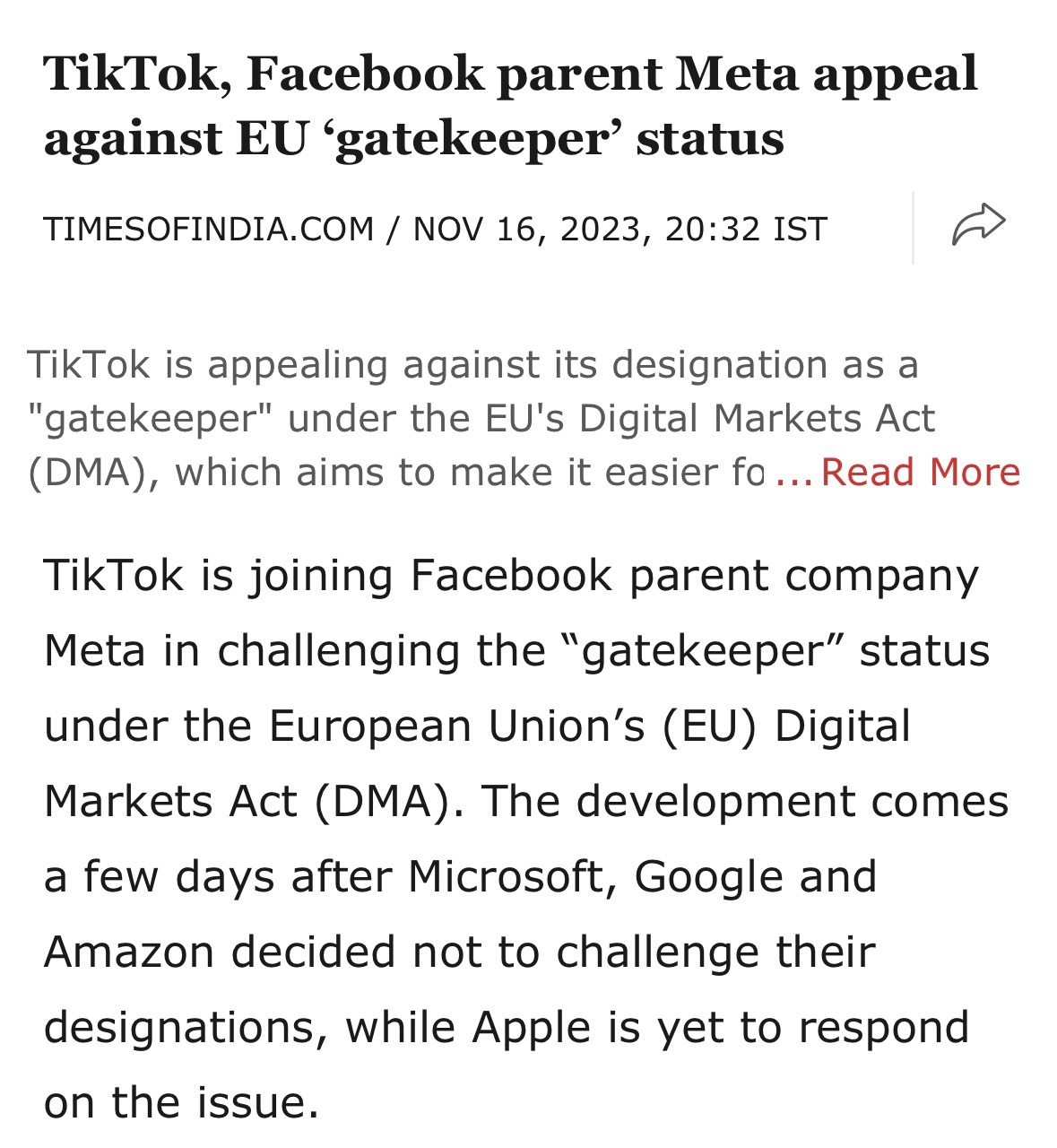 TikTok和Meta因数字反垄断规则对欧盟提起上诉1.jpg