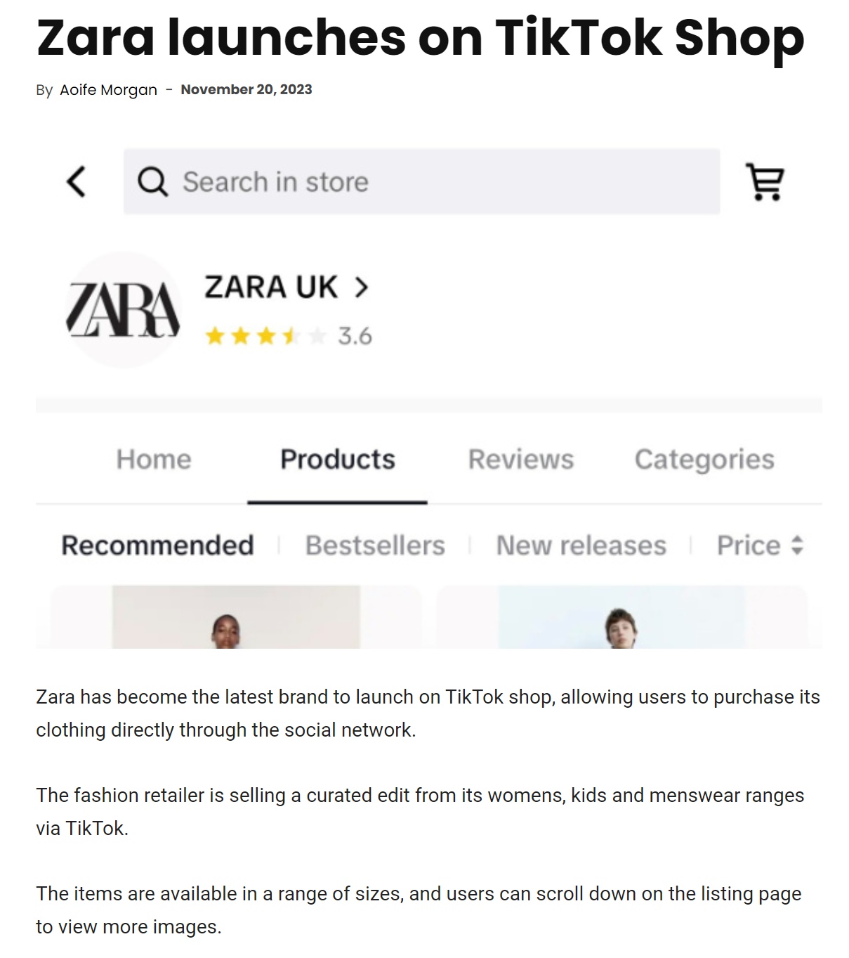 Zara宣布入驻TikTok Shop英国站1.jpg