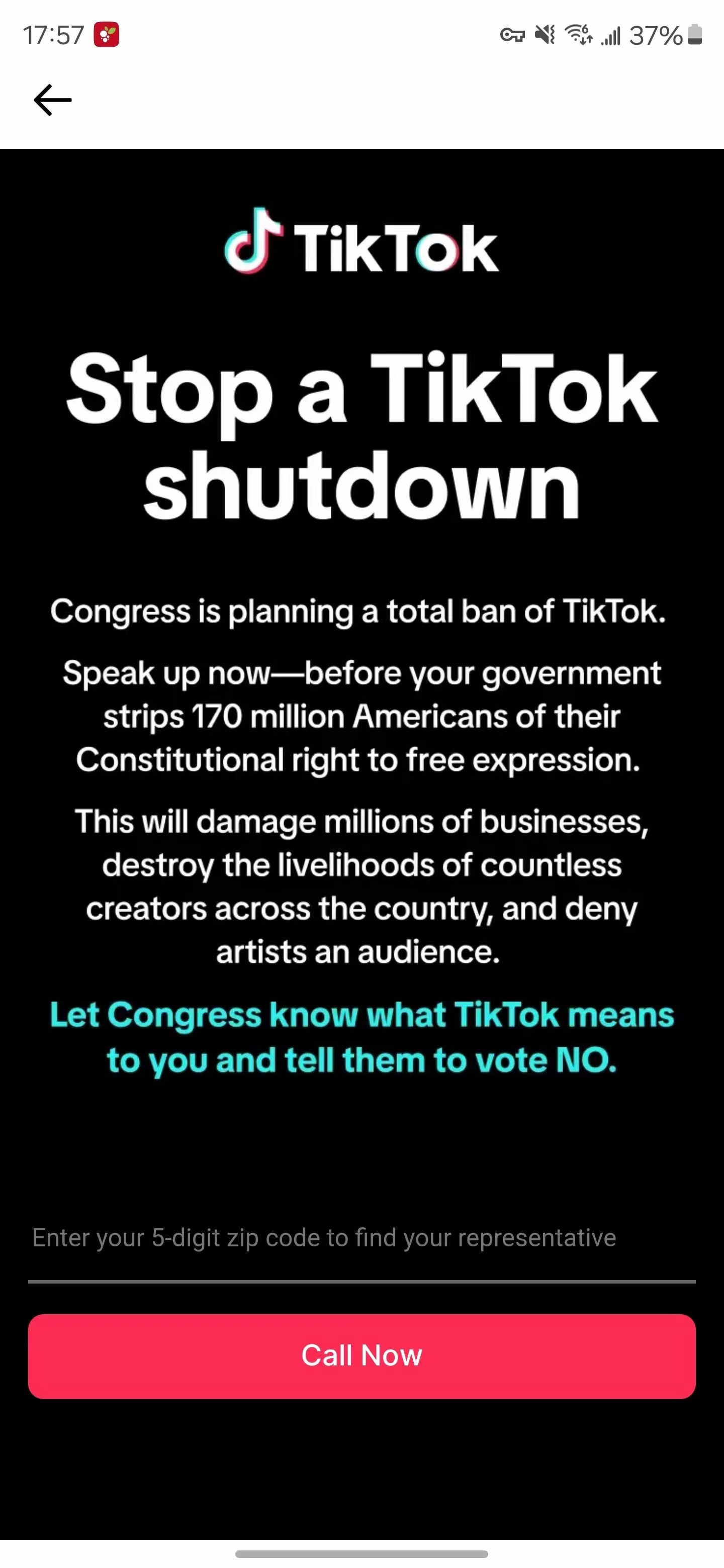 TikTok弹窗号召美国用户1.jpg